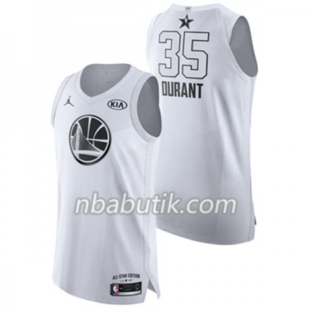 NBA Mænd Trøje Golden State Warriors Kevin Durant 35 2018 All Star Jordan Brand Hvid Swingman